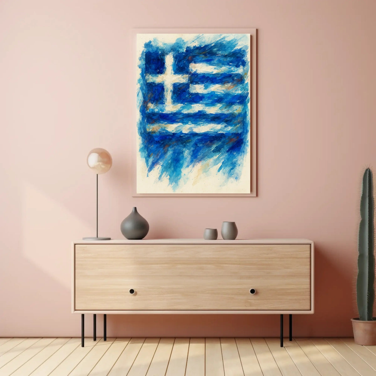 Abstract Greek Flag Abstract Poster