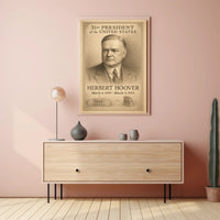 Herbert Hoover 31st President Sketch Poster Art Print for Home Decor PosterGoat