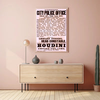 Harry Houdini 1904 Empire Theatre Cultural Heritage Poster
