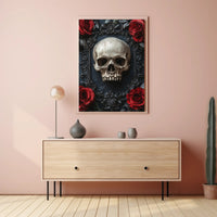 Skull And Roses Poster