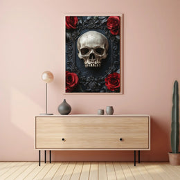 Skull And Roses Poster