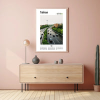 Tehran's Vibrant Cityscape With Milad Tower Urban or Cityscape Poster PosterGoat