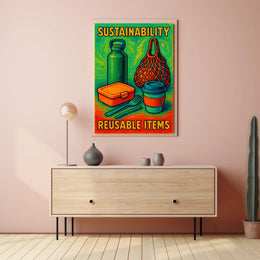 Sustainability Reusable Items Poster