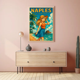Naples Florida Beachside Bliss Poster Wall Art 18x24