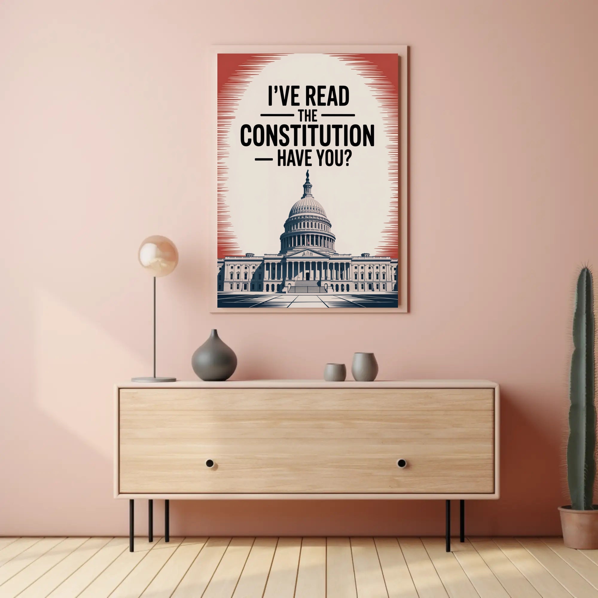 United States Capitol Vintage-Inspired Political or Propaganda Poster