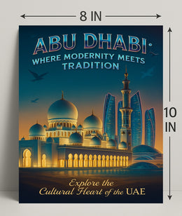 Abu Dhabi Modernity Meets Tradition Travel Poster