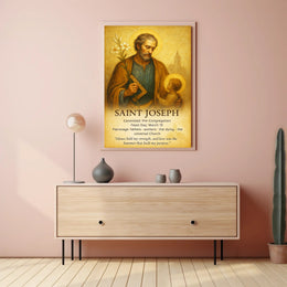 Saint Joseph Patron of Fathers and Workers Poster PosterGoat