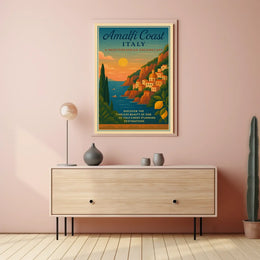 Timeless Mediterranean Dreamscape Italy Travel Poster
