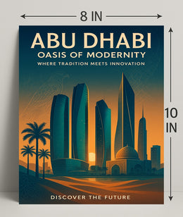 Abu Dhabi Skyline: Tradition Meets Modernity Travel Poster