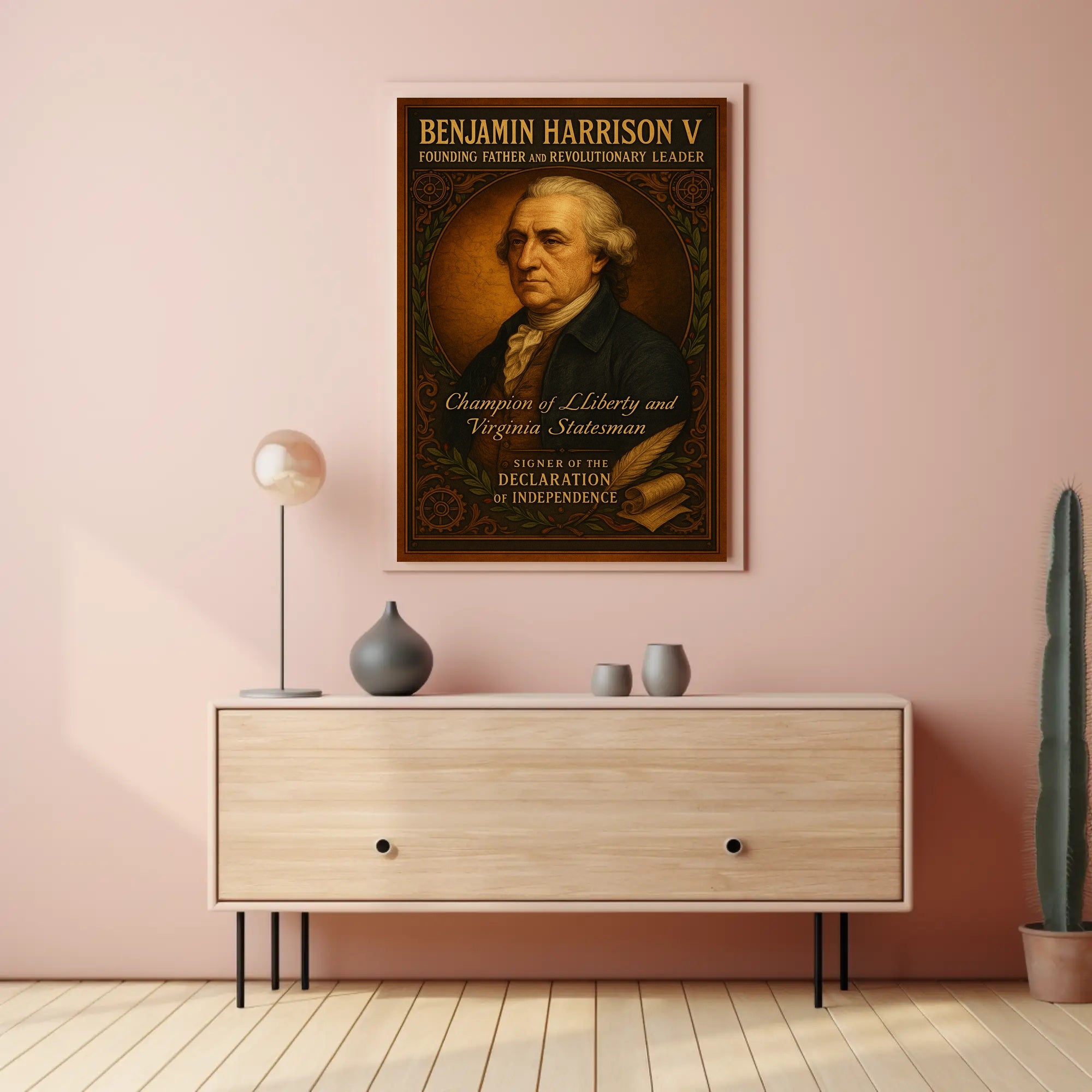 Benjamin Harrison V Founding Father Poster
