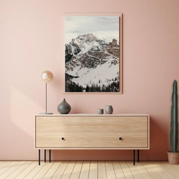 Winter Majesty: Snowy Mountain Landscape National Park Poster