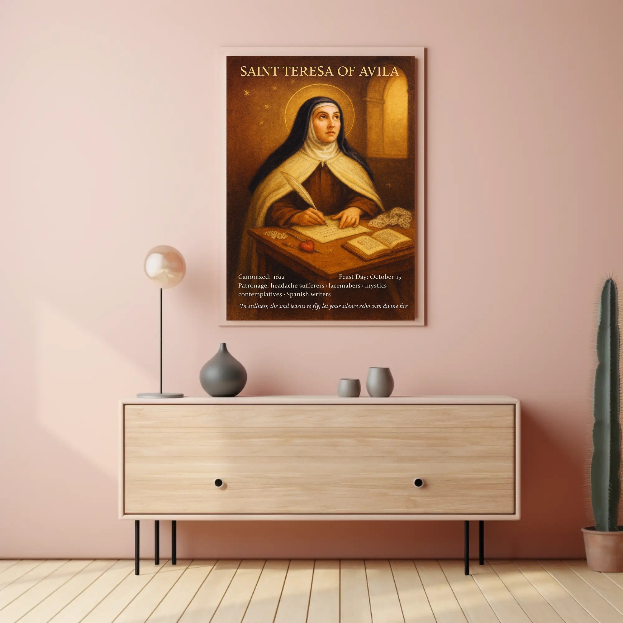Saint Teresa of Avila Patron Saint Poster PosterGoat