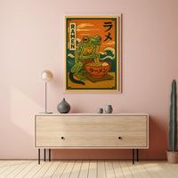 Frog Ramen Delight Poster