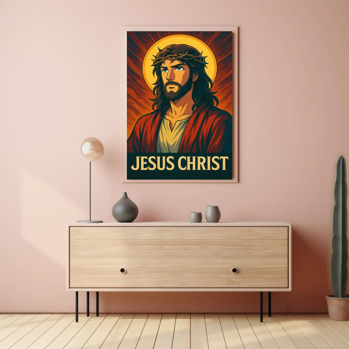Jesus Christ Iconic Representation Poster