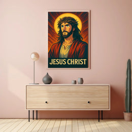 Jesus Christ Iconic Representation Poster