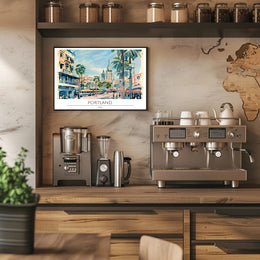 Portland Cityscape Poster PosterGoat