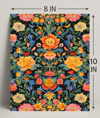 Vibrant Floral Tapestry William Morris Art Poster