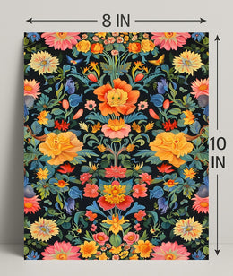 Vibrant Floral Tapestry William Morris Art Poster