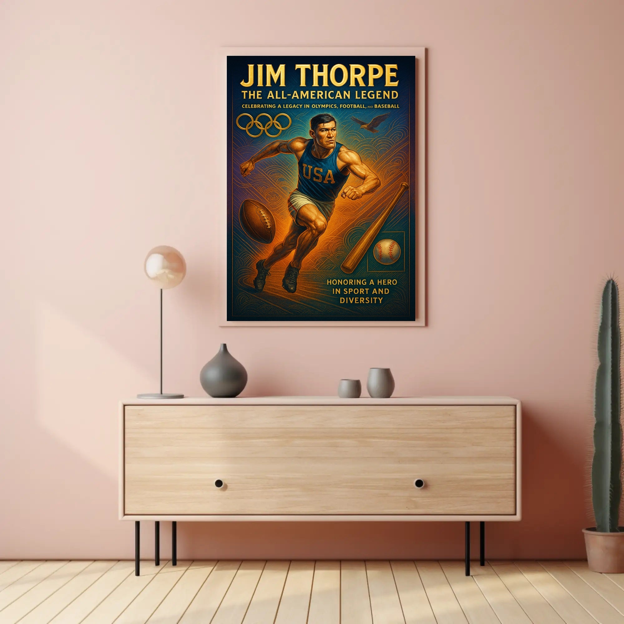 Jim Thorpe The All-American Legend Poster PosterGoat
