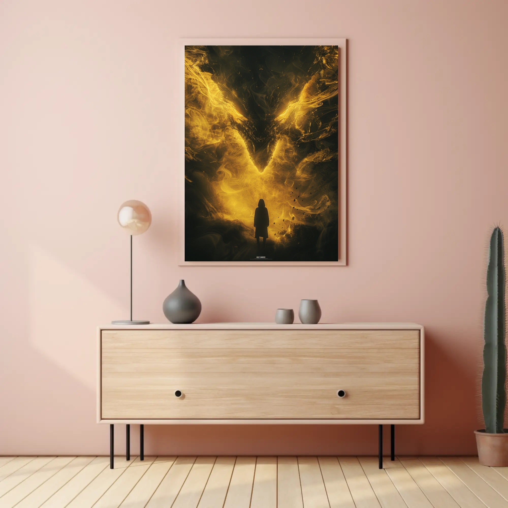 Mystical Vortex: Hooded Figure Fantasy Poster PosterGoat