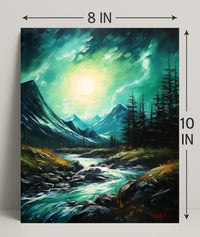 Tranquil Mountain Stream Poster