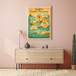 Explore Coastal Treasures Wall Art Print PosterGoat