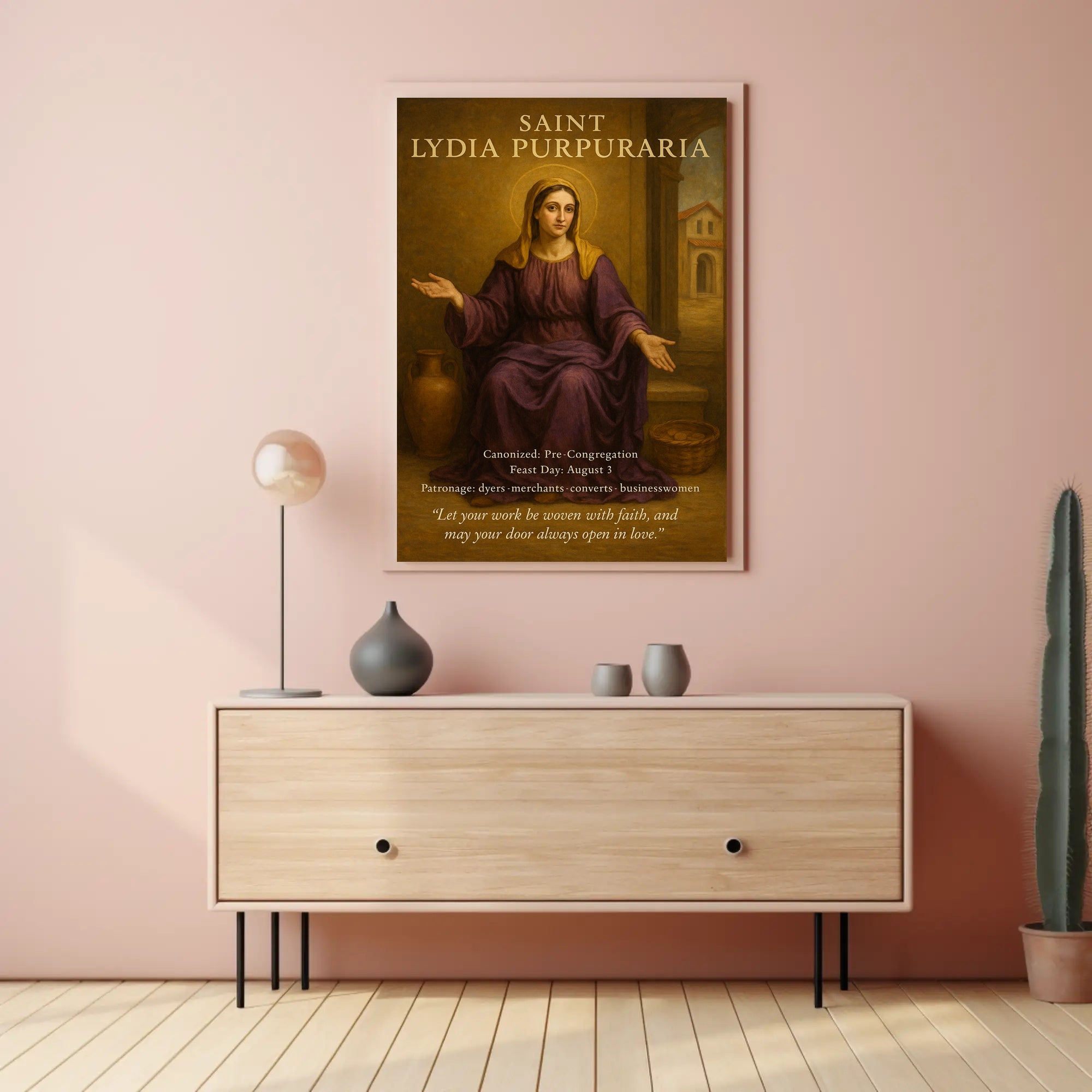 Saint Lydia Reverent Poster for Cultural or Heritage Poster