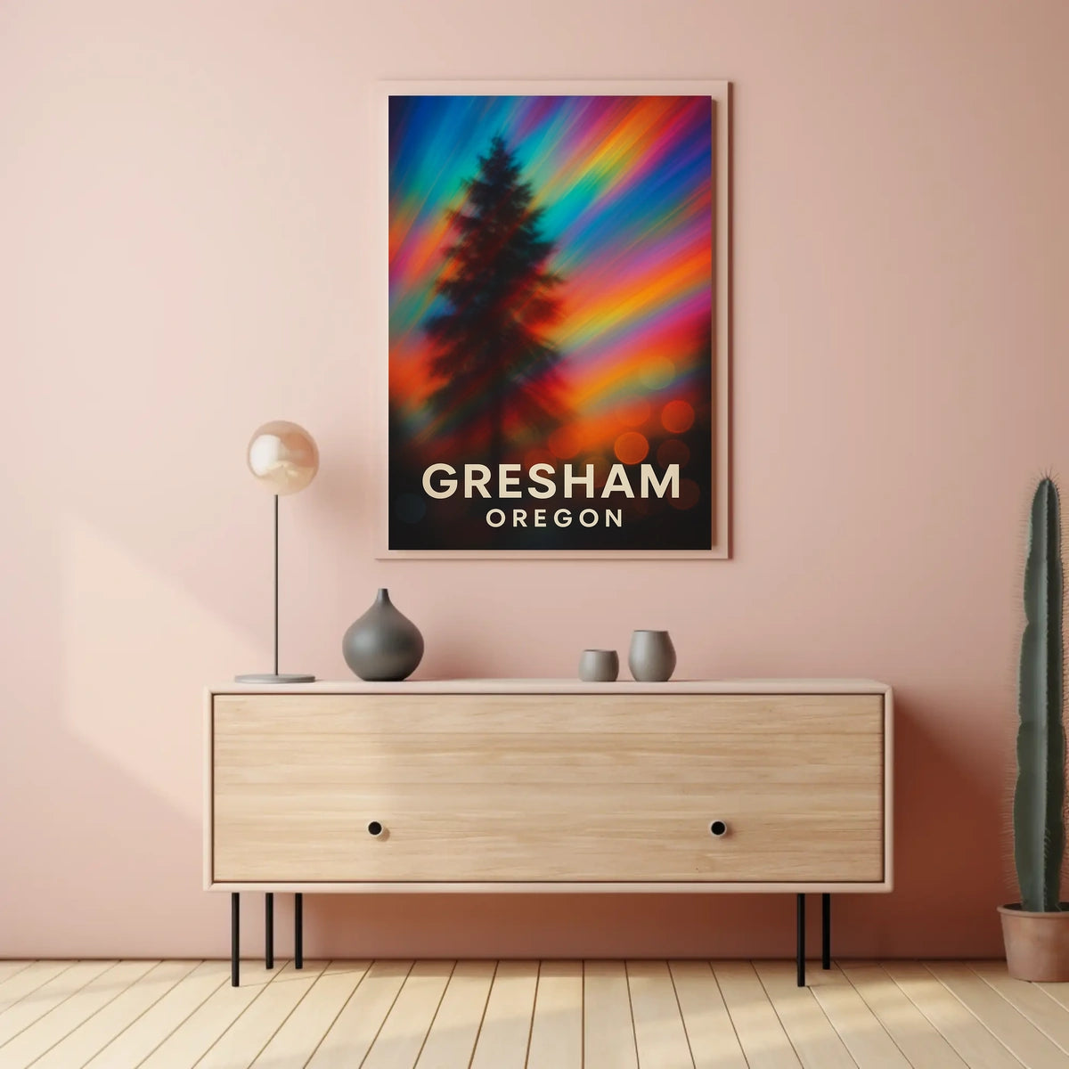Gresham Oregon Landscape Realism Decor Lovers Poster