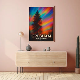 Gresham Oregon Landscape Realism Decor Lovers Poster