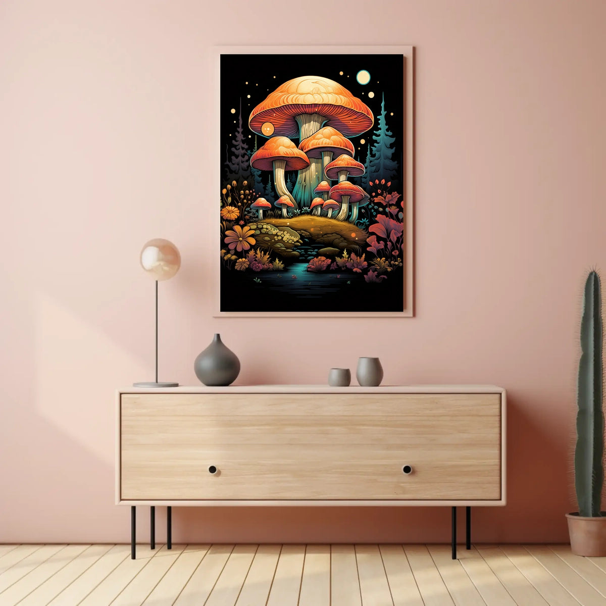 Enchanted Forest Mushroom Art Poster - Pop Culture Poster