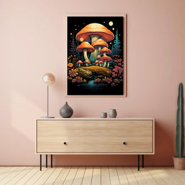 Enchanted Forest Mushroom Art Poster - Pop Culture Poster