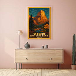 Zion National Park Utah Poster