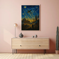 World War II Era Van Gogh Style WWII Poster
