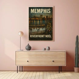 Memphis Riverfront Noël Poster