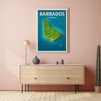 Barbados Adventure Vintage Travel Poster