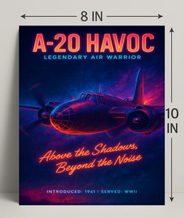 A-20 Havoc WWII Poster: Vintage Aircraft Art Collection