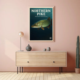 Northern Pike Master of Freshwater Poster PosterGoat