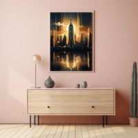 Cityscape At Dusk Poster