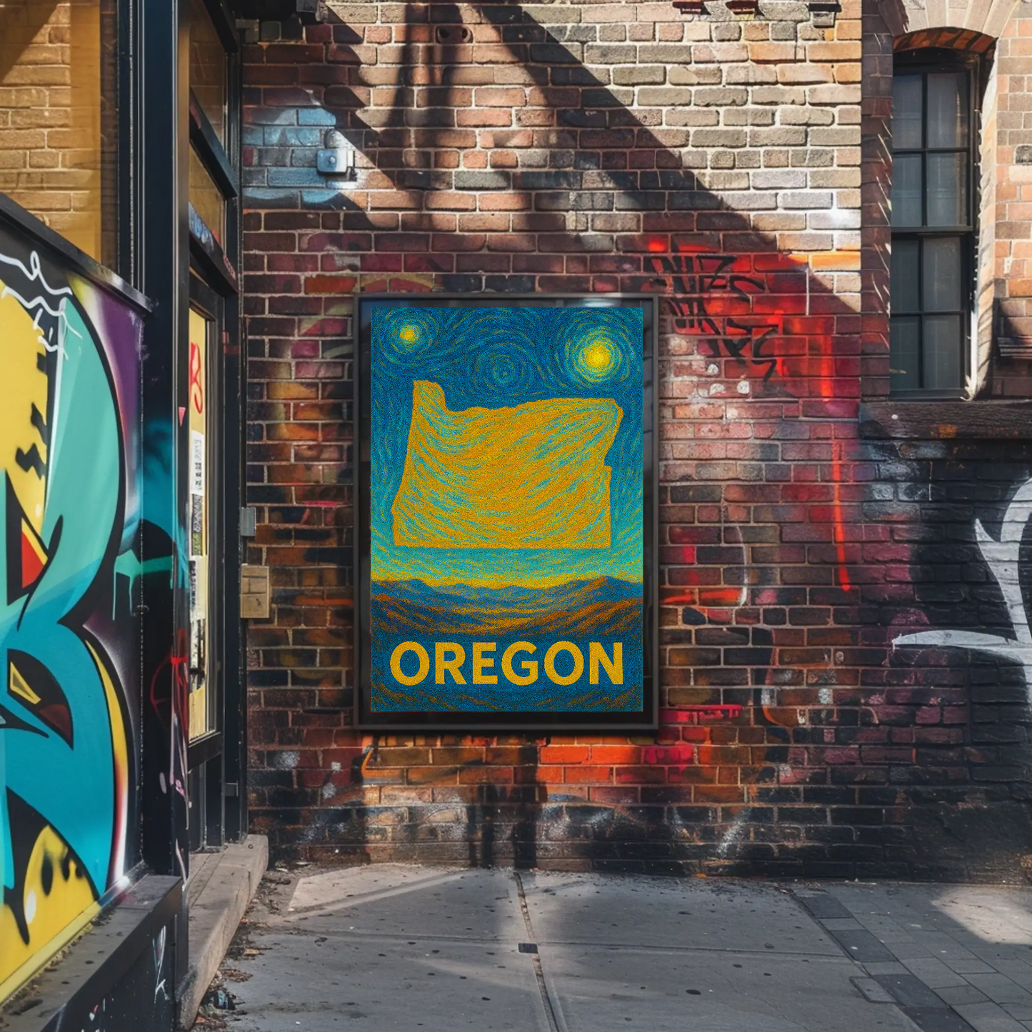 Oregon Starry Night Poster