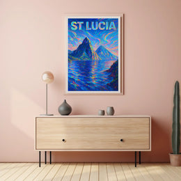 St. LuciaS Vibrant Landscape Poster