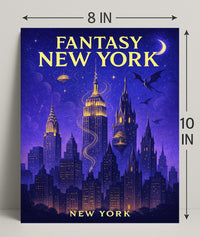 Fantasy New York Poster PosterGoat