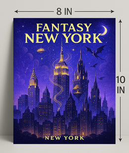 Fantasy New York Poster PosterGoat