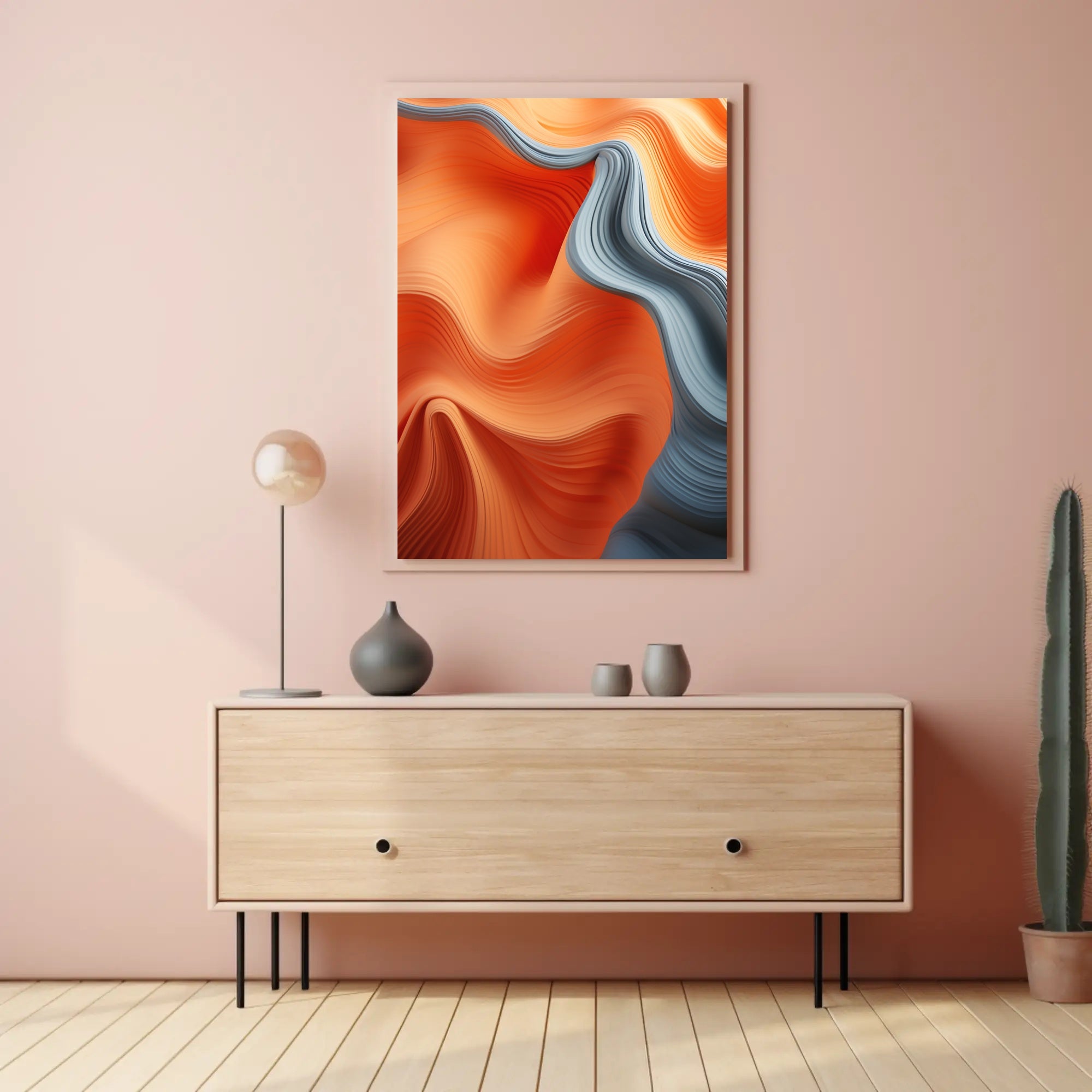 Vibrant Flowing Abstract Design: Artistic Poster