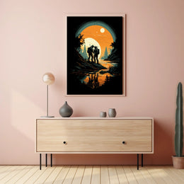 Cosmic Explorers at Sunset Poster