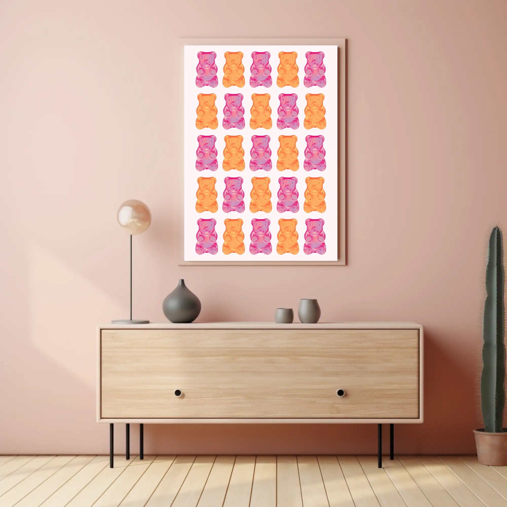 Gummy Bears Modern Design Poster PosterGoat