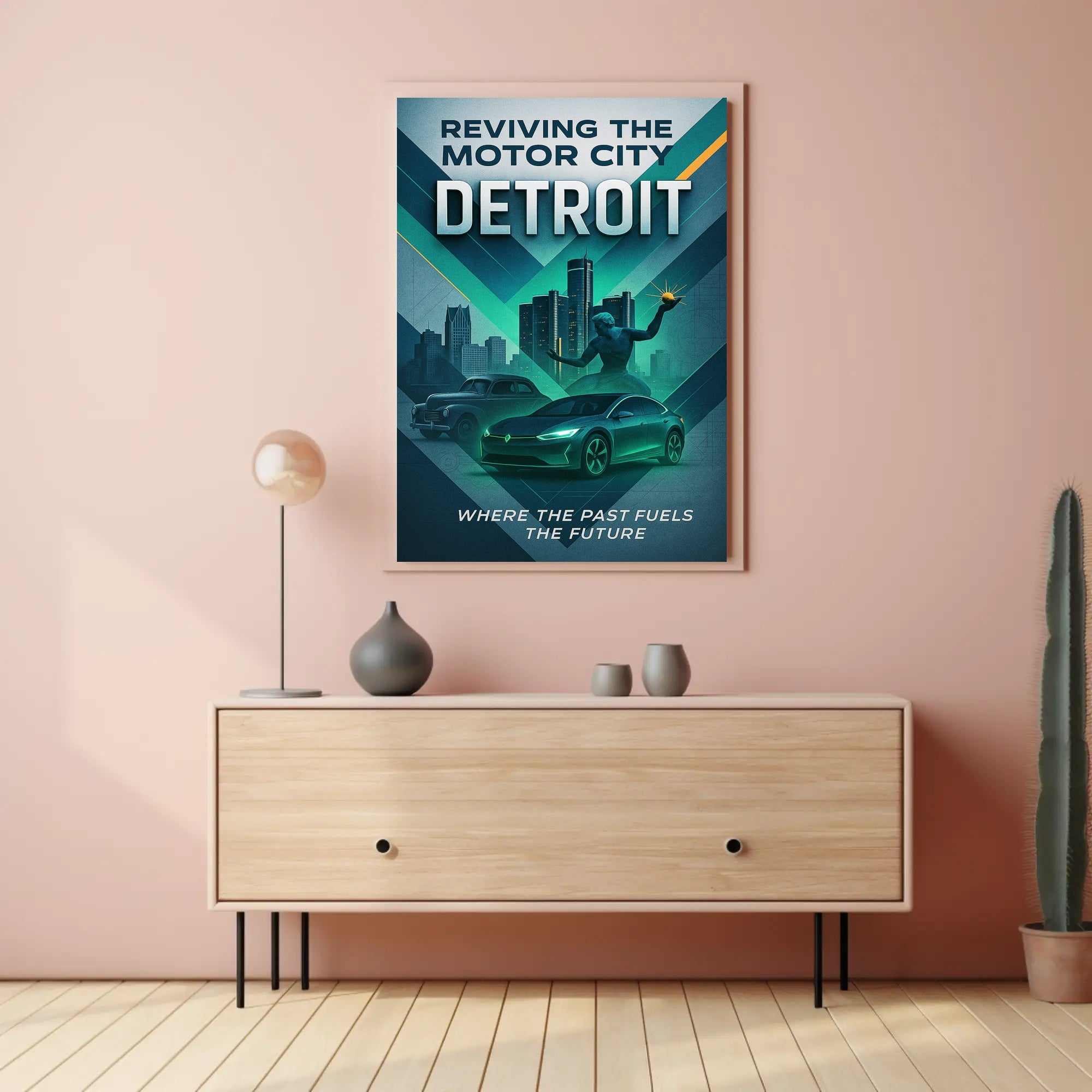 Reviving the Motor City Detroit Poster PosterGoat