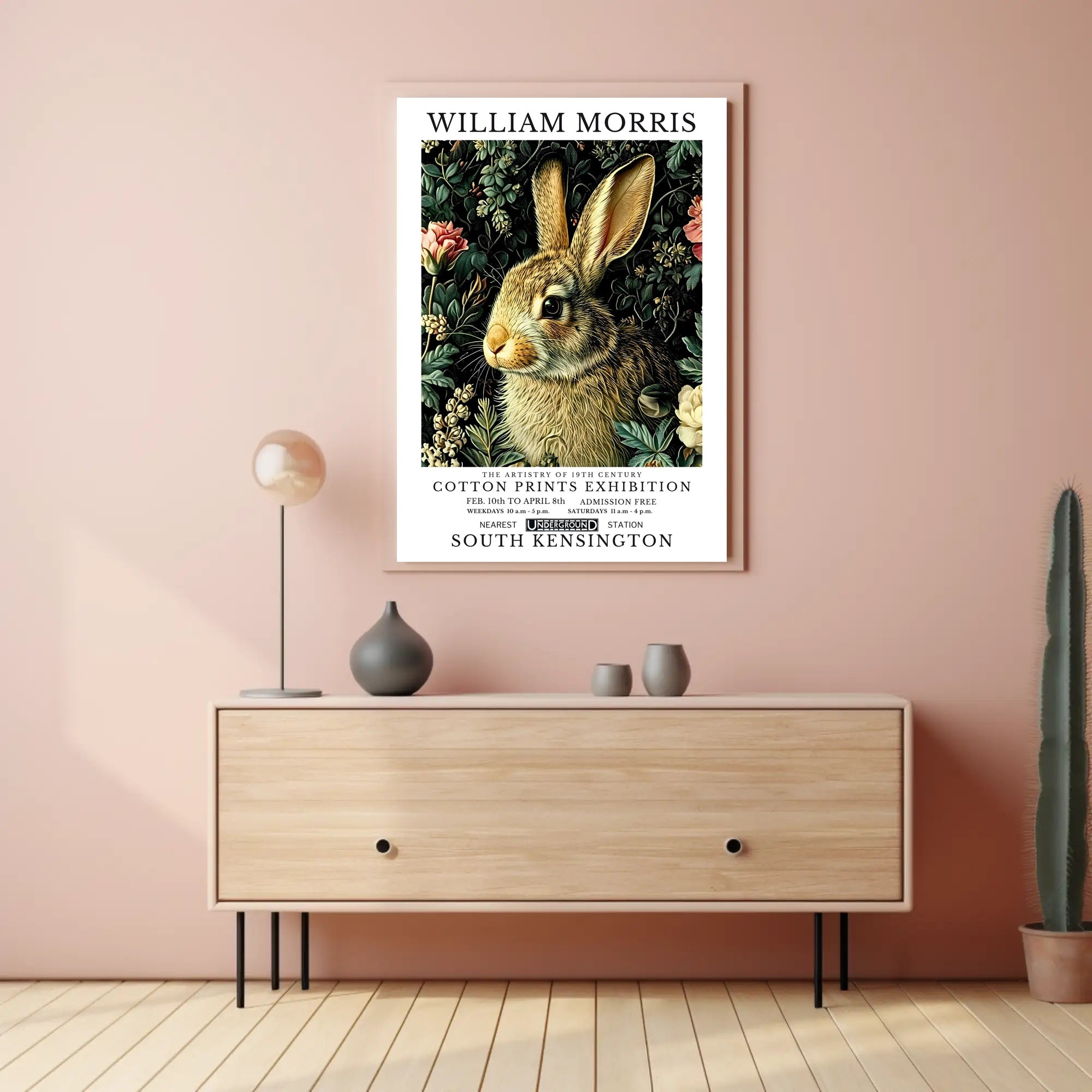 William Morris Nature-Inspired 19th-Century Exhibition Artistic Poster