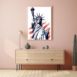 Statue of Liberty Celebrated Masterpiece Travel Poster