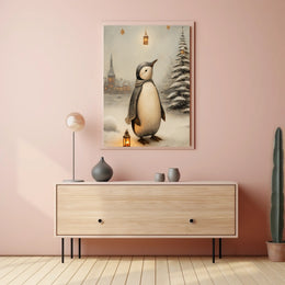 Winter Wonderland Penguin Poster
