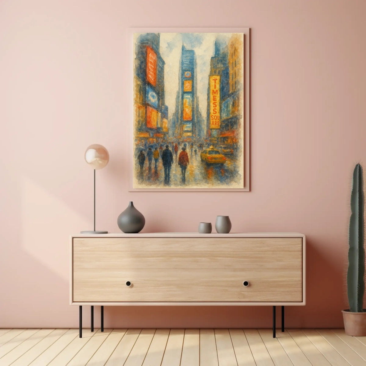 Times Square in Watercolor Poster